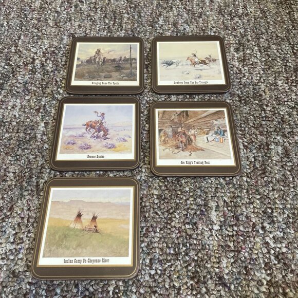 Pimpernel Coasters set of 5 American West - NIB (Missing One) - Picture 1 of 6